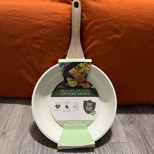 Masterclass Healthy Options  9.5" Frying Pan Skillet Non Stick Ceramic Ivory New